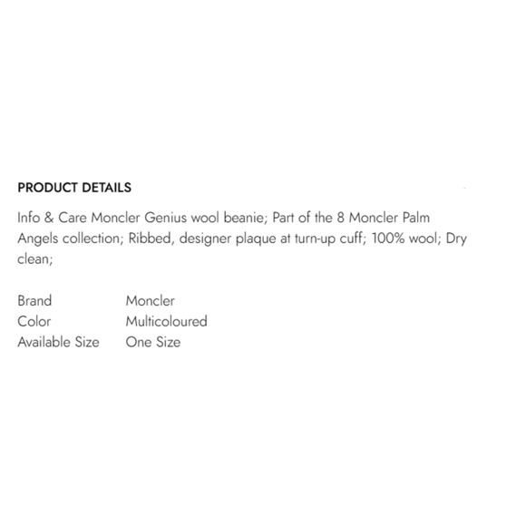 Moncler X Palm Angels Beanie Cap Men OS Navy Yellow Colorblock Knit Wool Hat NWT - Picture 14 of 14